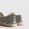 Espadrilhas sem atacadores às riscas