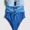 Fato de banho bandeau com recortes