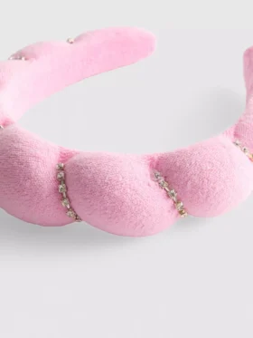 Fita para a cabeça almofadada e decorada
