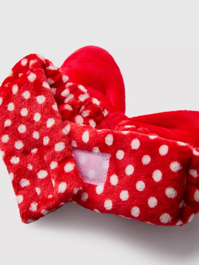 Fita para a cabeça com laço de pelúcia da Minnie Mouse da Disney