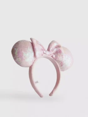 Fita para a cabeça com orelhas e lantejoulas da Minnie Mouse da Disney