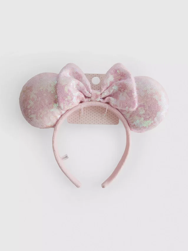 Fita para a cabeça com orelhas e lantejoulas da Minnie Mouse da Disney