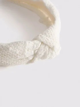 Fita para o cabelo com nó floral