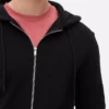 Hoodie essencial com fecho de correr