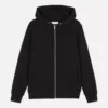 Hoodie essencial com fecho de correr