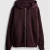 Hoodie essencial com fecho de correr