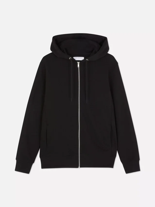 Hoodie essencial com fecho de correr