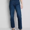 Jeans de cintura alta e perna reta