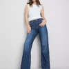 Jeans de cintura alta e perna reta
