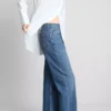 Jeans de cintura alta e perna reta