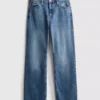 Jeans de cintura alta e perna reta