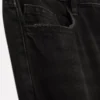 Jeans de cintura média e perna larga