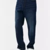 Jeans de cintura média e perna reta
