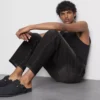 Jeans de cintura média e perna reta