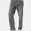 Jeans de cintura média e perna reta