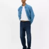 Jeans de cintura média e perna reta