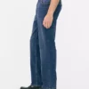 Jeans de cintura média e perna reta