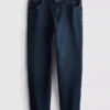 Jeans de cintura média e perna reta