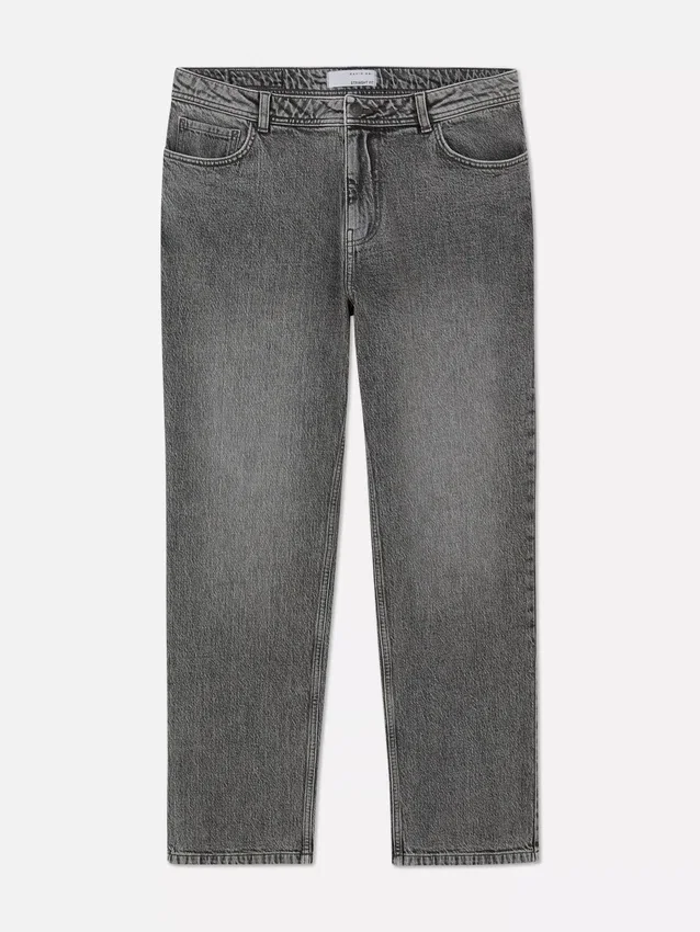 Jeans de cintura média e perna reta