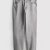 Jeans de cintura média e perna reta