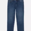 Jeans de cintura média e perna reta