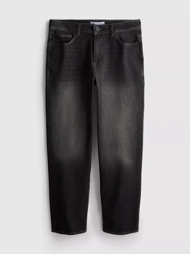 Jeans de cintura média e perna reta