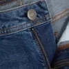 Jeans de cintura média e perna reta