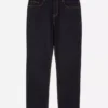 Jeans de corte reto e cintura média