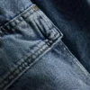 Jeans de ganga cargo largos de cintura média