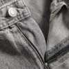Jeans de ganga cargo largos de cintura média