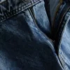 Jeans de ganga cargo largos de cintura média
