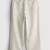 Jeans de ganga curtos de perna larga
