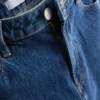 Jeans de ganga curtos de perna larga