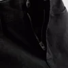 Jeans de ganga de algodão, cintura média e perna larga
