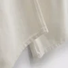 Jeans de ganga de algodão, cintura média e perna larga