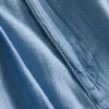 Jeans de ganga de algodão com pregas e perna larga