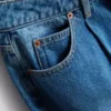 Jeans de ganga de algodão de alta qualidade com perna larga
