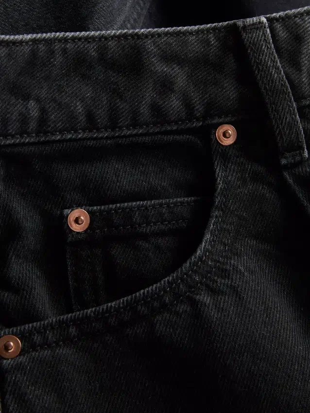 Jeans de ganga de algodão de alta qualidade com perna larga