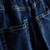 Jeans de ganga de algodão de cintura alta e corte afunilado