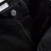 Jeans de ganga de algodão, de cintura média e perna larga