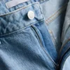 Jeans de ganga de algodão de perna reta
