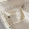 Jeans de ganga de algodão de perna reta