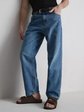Jeans de ganga largos de cintura alta
