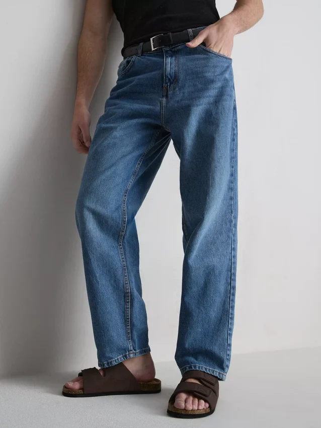 Jeans de ganga largos de cintura alta