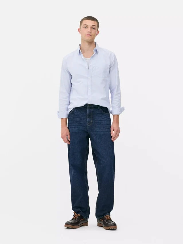 Jeans de ganga largos de cintura alta