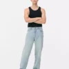 Jeans de ganga largos de cintura alta
