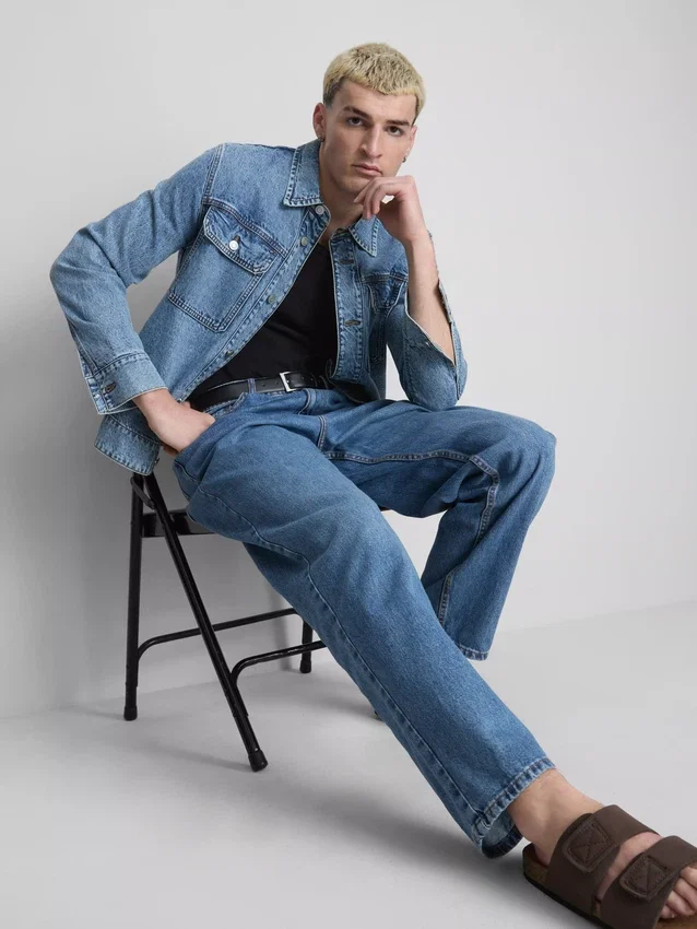 Jeans de ganga largos de cintura alta