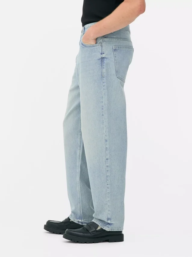 Jeans de ganga largos de cintura alta