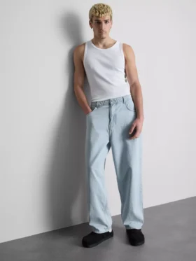 Jeans de ganga largos de cintura média