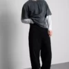 Jeans de ganga largos de cintura média